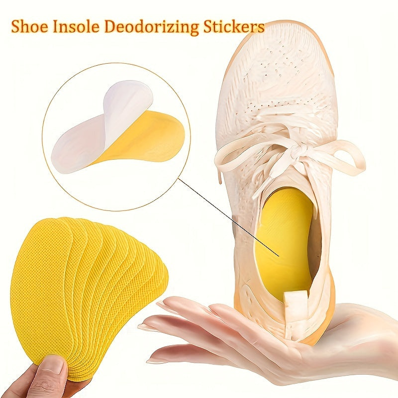 10pcs/Shoes Odor Remover Deodorant Patch Foot Soothing Antibacterial Antiperspirant Insole Stickers